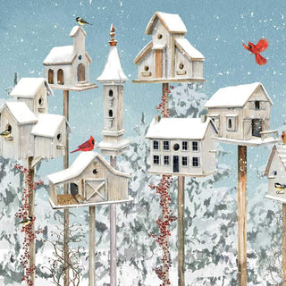 Winter Birdhouses Napkins