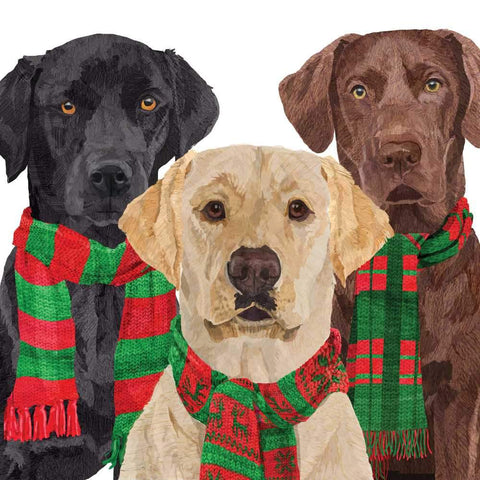 Merry Labradors Beverage Napkin