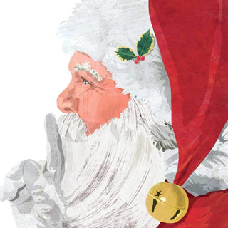 Yuletide Santa, White Napkins