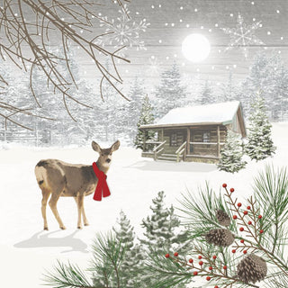 Wintry Deer lunch napkin