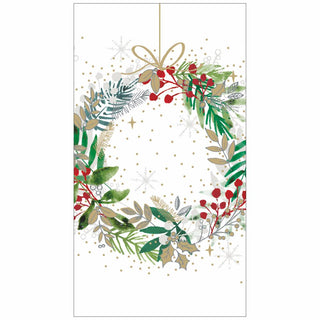 Festive Wreath guest towel / buffet napkin