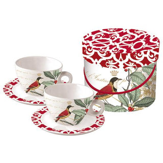 HOLLY BIRD Cappucino Double Cup Gift Set (min.6)