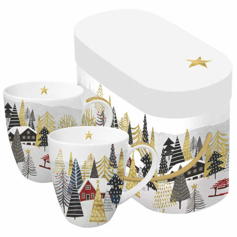 Mountain Lodge Double Mug Set