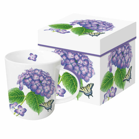 Hydrangea & Butterfly Gift-Boxed Mug