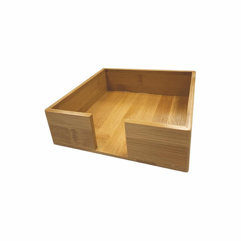 Honey Maple Bamboo Wood Lunch Napkin Caddy